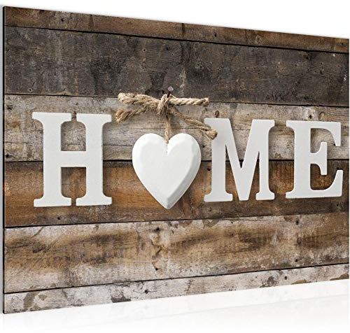 Runa Art Bild Home Holz Modern Wandbilder Schlafzimmer Wohnzimmer 1 Teilig - Made In Germany - Vintage Braun Flur 014715b