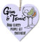 CARISPIBET Gin & Tonic | Hausschilder Barschilder Bar Dekorative Wand Pediments Wanddekoration Kunst Party Prop Dekoration Schilder Küche Schilder Wandkunst 12,7 x 12,7 cm
