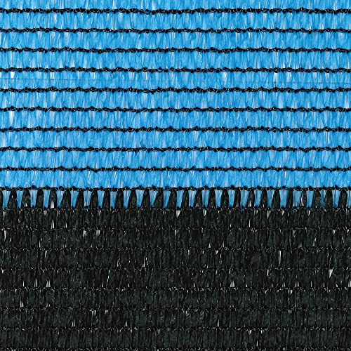 TENAX Soleado Sport, zweifarbiges Sichtschutznetz, 2,00 x 100 m, schwarz-blau, Abschirmung für Sportplätze, Zäune, Camping, Schwimmbäder, 2,00 x 100 m