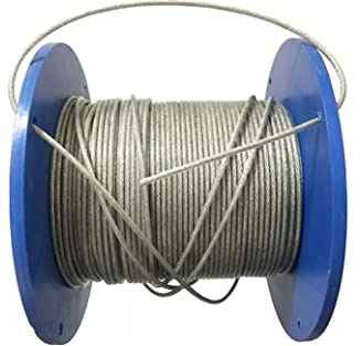 Diámetro 5 mm (6 x 7) / 30 m cable de alambre galvanizado.