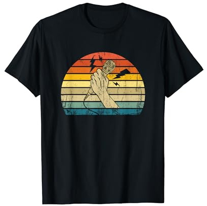 Rock and Roll Music Retro Microphone for Band Lead Singer T-Shirt