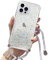 Wirvyuer Handyband Hülle für iPhone 14 Pro Handyhülle mit Kordel Glitzer Schutzhülle mit Band zum Umhängen Halskette Silikon Case mit Schnur für iPhone 14 Pro Transparent