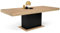 IDMarket – Mesa de comedor extensible rectangular Eden 6-10 personas, madera y negro, 160-200 cm