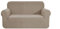 SAMSTEX Stilvolle Sofabezug Stretch 1 Stück Sofa Schonbezüge High Stretch Sofabezug 2 Sitzer Dicke Weich Loveseat Sofaschutz Maschinenwaschbar Rutschfeste Couchbezüge (2 Sitzer, Taupe)