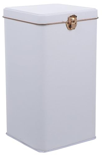 Boîte À Thé En Métal Carrée Avec Couvercle Hermétique Pour Stockage De Thé En Vrac, Grains De Café, Bonbons Et Sucre, Boîte De Rangement Multifonctionnelle En Fer Blanc Pour Maison Et Cuisine