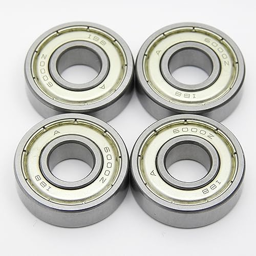 4 Stück IBB 6000 ZZ 10x26x8 mm Kugellager, Rillenkugellager, DIN 625