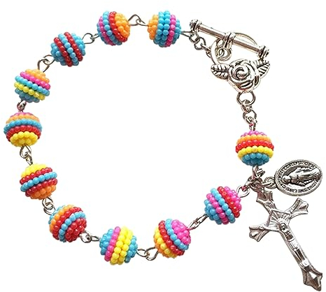 Regenbogen-Perlenarmbänder, Handgelenkschmuck, Perlen, Handschmuck, Legierung, für Hochzeit, Party, Alltag, Acryllegierung
