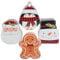 ibasenice 4pcs Christmas Tinplate Boxes Candy Biscuit Treat Storage Adorable Snowman Penguin Gingerbread Man Santa Designs for Holidays Weddings Birthdays Parties