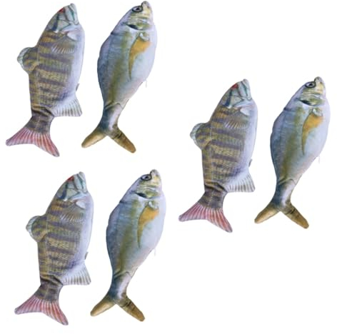 POPETPOP 6 STK Plüschtier Fisch Elektrisches Katzenspielzeug Interaktiver Fisch Spielzeuge Fischspielzeug zum Aufladen über USB lustiger Katzenfisch lustige Katze Plüschpuppen