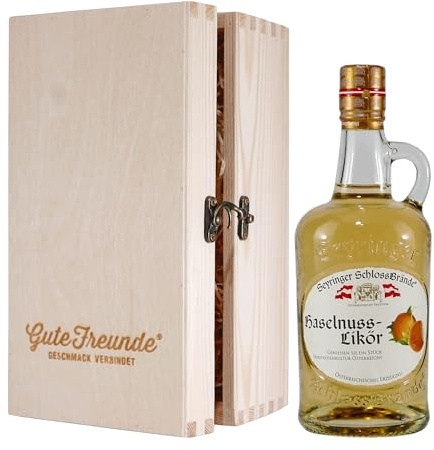 Seyringer Schlossbrände Haselnusslikör mit Geschenk-HK