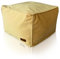 Aiire Pouf Hocker Design [65x35cm] - Moderner Sitzhocker mit Füllung für Sitzsack Erwachsene, Jungen und Kinder - Sofa Fußhocker für Sessel aus Samt Gelb