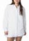 Sublevel Langarm Musselin Bluse mit Kentkragen - Damen Muselin Oversize Bluse, Baumwolle, Knopfleiste in verschienden Farben White S/M