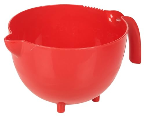 URBN-CHEF Large Plastic Mixing Measuring & Dispensing Jug Pitcher with Pouring Spout Kitchen (Red)