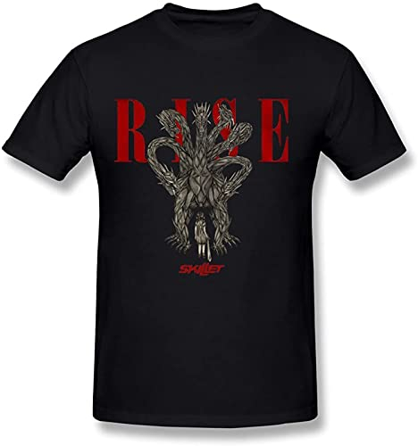 Skillet Rise Album T-Shirt Graphic Mens Basic Black Unisex Cotton Casual Tee L