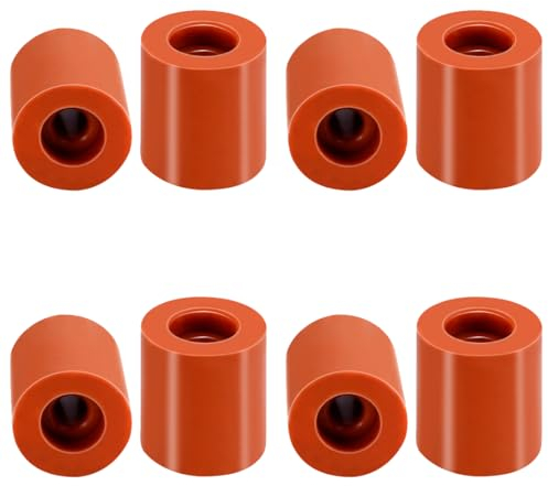 MenYiYDS 8 Pcs 3D-Drucker-Silikon-Nivellierstütze, Heizbett-Silikon-Nivellierstütze Silikon-Dämpfer 3D-Drucker-Zubehör (16/18mm, Orange)