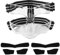 Protège Nez, 15x9,5 cm Protège Nez Cassé Écran Facial Réglable Blanc Noir avec Coussinets Masque pour Nez Cassé d'Entraînement Sportif pour Basket-Ball Football Baseball (Demi-Couverture)