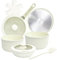 LECOOKING 11 PCS Pots and Pans Set, Cookware set with removable Handles, Dishwasher and oven Safe, Detachable Cooking Set, Induction and Gas Stove kitch set, White