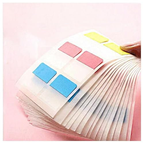 Rockreyoa Transparent Haftnotizen Selbstklebend Haftstreifen 3 Größen Index-Tabs Beschreibbare Page Marker Note Flags für Bücher Notebooks Datei-Klassifizierung Mittel 120 Stück 2 Packs