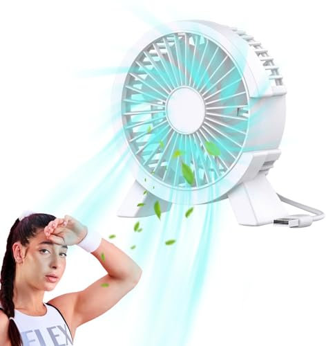 Ventilador de escritorio | Ventilador pequeño y silencioso para viento fuerte,Ventilador eléctrico pequeño, ventilador USB, ventilador de mesa, ventilador pequeño, ventilador de escritorio para oficin