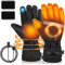 BelonLink Beheizte Handschuhe für Damen Herren, 2×4000mAh Wiederaufladbare Beheizbare Handschuhe, wasserdichte Skihandschuhe, 3 Einstellbarer Temperatur, Für Skifahren, Motorrad, Radfahren, Wandern