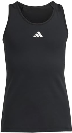 adidas Girl's Techfit Tank, Black/White, 11-12 Years