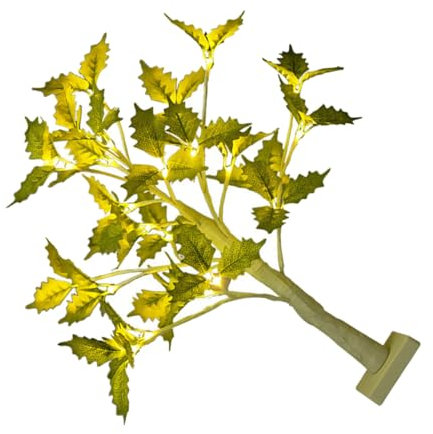 HOMSFOU 1Stk Ahornbaum leuchtet beleuchteter Bonsai-Baum Birke Tischlampe Tischleuchte tragbares Licht led tree light weihnachtspräsente LED-Ahornbaumlampe Nachtlicht Lampenperlen Green
