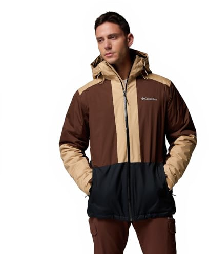 Columbia Men's Point Park 2 Insulated Jacket, Winter Jacket, Black/Tobacco/Canoe, XXL