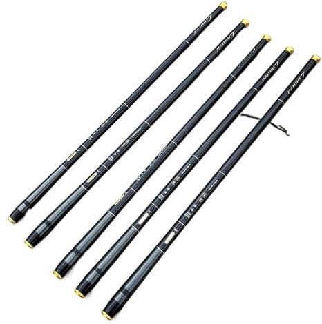 JTKSSCS Angelrute 3,6 M - 7,2 M Carbon Faser Angelrute Teleskop Ultra-licht Harte Pole for Stream Süßwasser Angelrute(3.6 m)