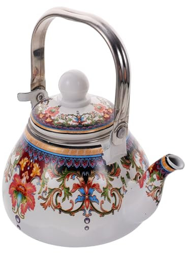 Homoyoyo Vintage-teekanne Aus Porzellan Mit Teesieb Praktisch Für Teezubereitung Geeignet Für Induktionsherde Und Gasherde Für Küche Und Büro