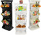 Ecoshine Supplies 3-Tier Kitchen Storage Rack, Plastic Stackable Vegetable Organiser with Mesh Baskets, Storage Baskets for workshope. Storage Rack for Bathroom Black, Beige and White Colour (Beige)