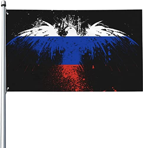 Gartenfahne 90x150cm, Adler Russland Garten Flagge Lustige Flaggen Mit Öse, Für Feiertage, Drinnen Und Draußen, Bauernhaus