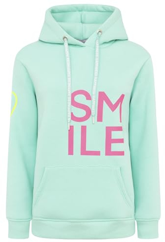 Zwillingsherz Damen Hoodie mit Kapuze – Kuscheliger Oversize Kapuzenpullover – Weicher Sweatshirt Pullover für Frauen Aufdruck – Stylischer Look für Frühling, Herbst & Winter – Loungewear Mode Smile
