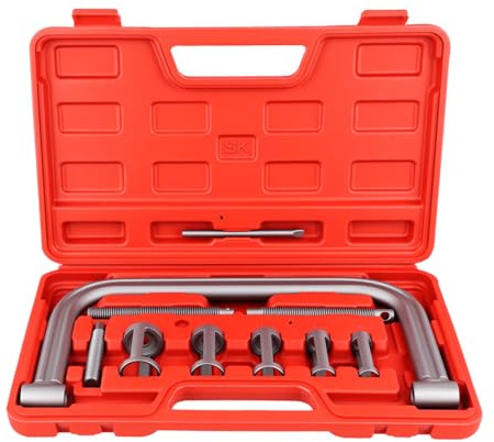 OiLiehu Compresseur de Ressort de Soupape Kit 10 Pièces, Outil pour Comprimer Les Ressorts de Soupape, Compresseur de Ressort de Soupape, pour Voitures Vans Véhicules Motos Moteurs Essence et Diesel