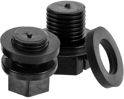 Luxshiny 2 Satz Pool Rücklaufstopfen mit O-Ring Gewinderückholstopfen aus Robustem Kunststoff Winterfester Poolablaufstopfen Frostbeständig Poolpumpen Ersatzteil für Schwimmbadabdichtung