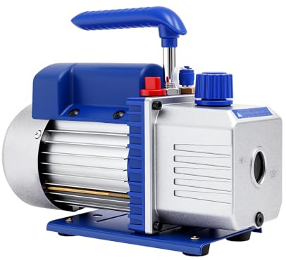 TiryyDrela Reparatur-Set für Klimaanlage, Vakuumpumpe 2,5 CFM mit Manometer, 4-Wege-Manometer, farbige Schläuche 1,2 m, Kupferadapter, professionelle Werkzeuge für R134a R410a, AC System Automobile