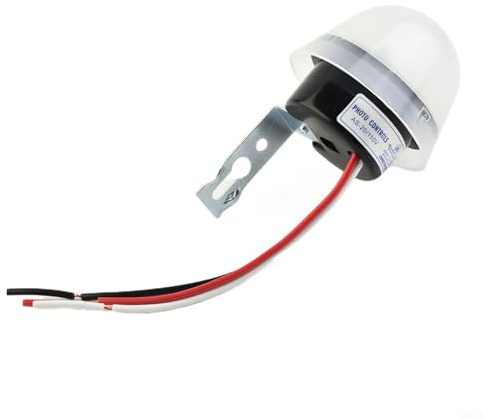 Hoppipola Regensicherer Lichtsteuerungssensor AC/DC 12V einstellbar für Straßenlaternen Gärten Höfe automatische Dämmerungsschaltung AS-20(110V)