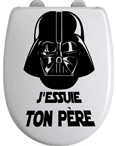 Sticker Fun Abattant Toilette Star Wars/Dark Vador - Vinyl Brillant Couleur au Choix