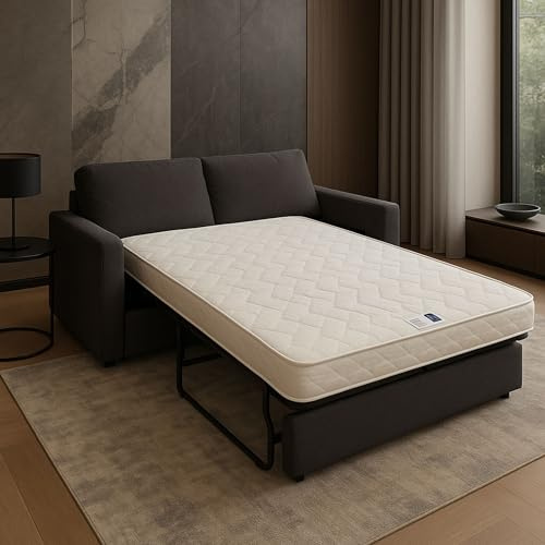 Literie Julien Matelas Très Ferme pour Canapé Lit 120x190 x 15 cm - 5 Zones de Confort - Noyau Poli Lattex HR Dernière Génération - Très Respirant