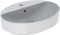 Geberit VariForm Aufsatzwaschtisch oval, 600x450mm, mit Hahnloch, mit Überlauf, Farbe: Weiß, mit KeraTect - 500.772.00.2
