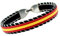 BDM - Pulsera de cuero de la bandera de España para hombre y fondo negro - Modelo 1
