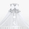 Luxus Baby Kinderbett Betthimmel Krone Moskitonetz nur 480 cm (Moon Grey)