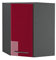 Vicco Eckhängeschrank Fame-Line, Küchen-Eckschrank, Bordeaux Hochglanz/Anthrazit, 57 cm