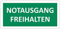 5 große Aufkleber Notausgang freihalten für Fluchtweg oder Rettungsweg 30 x 14 cm Schild, Hinweis, Hinweisaufkleber