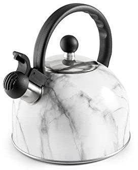 IBILI Bollitore sibilante Marmo, 2,5 Litri, Acciaio Inox, Adatto per induzione