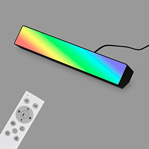 BRILONER - RGB Strahler Smart Home, funktioniert mit Alexa, Fernbedienung, LED Lightbar, zimmer deko, gaming deko, gaming zubehör, wandleuchte, wandlampe, 25,5x5,1x4,5 cm, Schwarz
