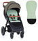 Petite&Mars Foamy memory foam liner * Sitzeinlage * Universal Sitzauflage für Kinderwagen, Buggy * Anti-Stoß * Baumwolle (Green Trees)