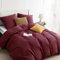 BEDSURE Bettwäsche 155x220 3teilig Weinrot - 1 Bettbezug 155x220 cm + 2 Kissenbezüge 80X80 cm, ÖKO-TEX Bettwäsche-Sets Rot Polyester Mikrofaser mit Reißverschluss