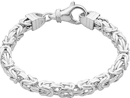 modabilé Armband Königskette Herren Armkettchen aus 925 Sterling Silber (23cm I 6mm breit) I Silberarmband ohne Anhänger I Königsarmband für Mann I Produziert in Deutschland