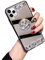 Shinyzone Glitter Diamond Case for iPhone 14 6.1, Women Girls Mirror Mobile Phone Case Stylish with 360 Ring Holder Bling 3D Crystal Rhinestone Soft Silicone Back Protective Case