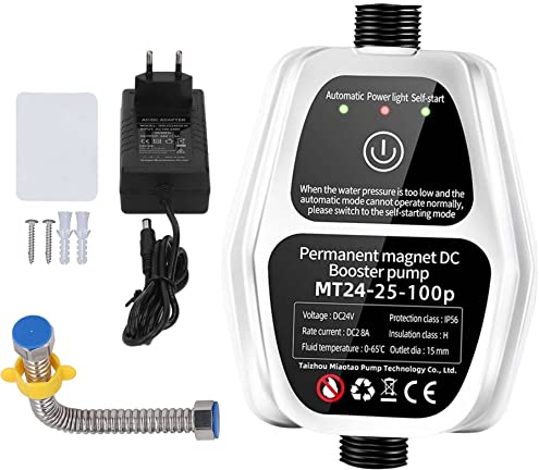 Pompe de surpression d'eau automatique 100 PA Contrôleur automatique DC 24 V 25 l/min pour robinet douche maison cuisine murale